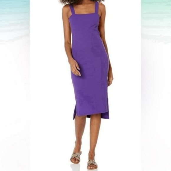 NWT The Drop Women's Amelia Square-Neck Strappy Bodycon Midi Tank Dress - Picture 1 of 6